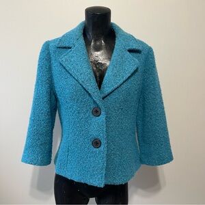 CAbi Turquoise Wool Blazer